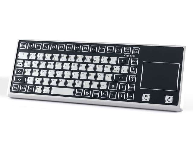 The robust industrial keyboard Industyle TKF-085c-TOUCH-MGEH with a ...